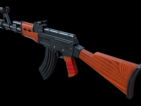 AK-47 stilizzato Modello 3D