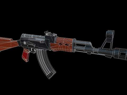 AK-47 stilizzato Modello 3D