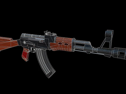 AK-47 stilizzato Modello 3D