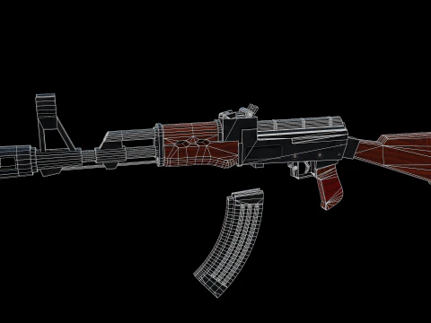 AK-47 stilizzato Modello 3D