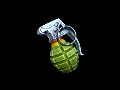 Stylized Frag Grenade 3D Model