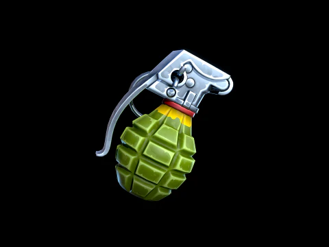 Stylized Frag Grenade 3D Model