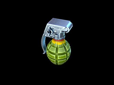 Stylized Frag Grenade 3D Model