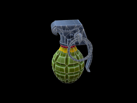 Granat Frag Bergaya Model 3D