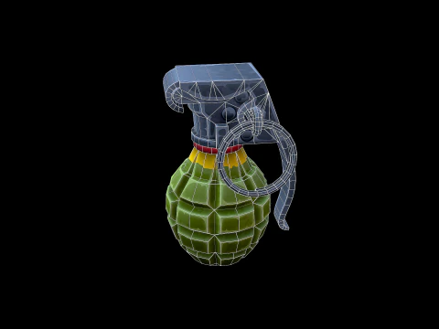 Stylized Frag Grenade 3D Model