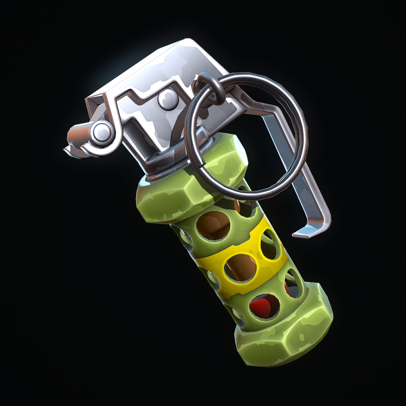 Stylizowany granat błyskowy Model 3D .c4d .max .obj .3ds .fbx .stl .blend