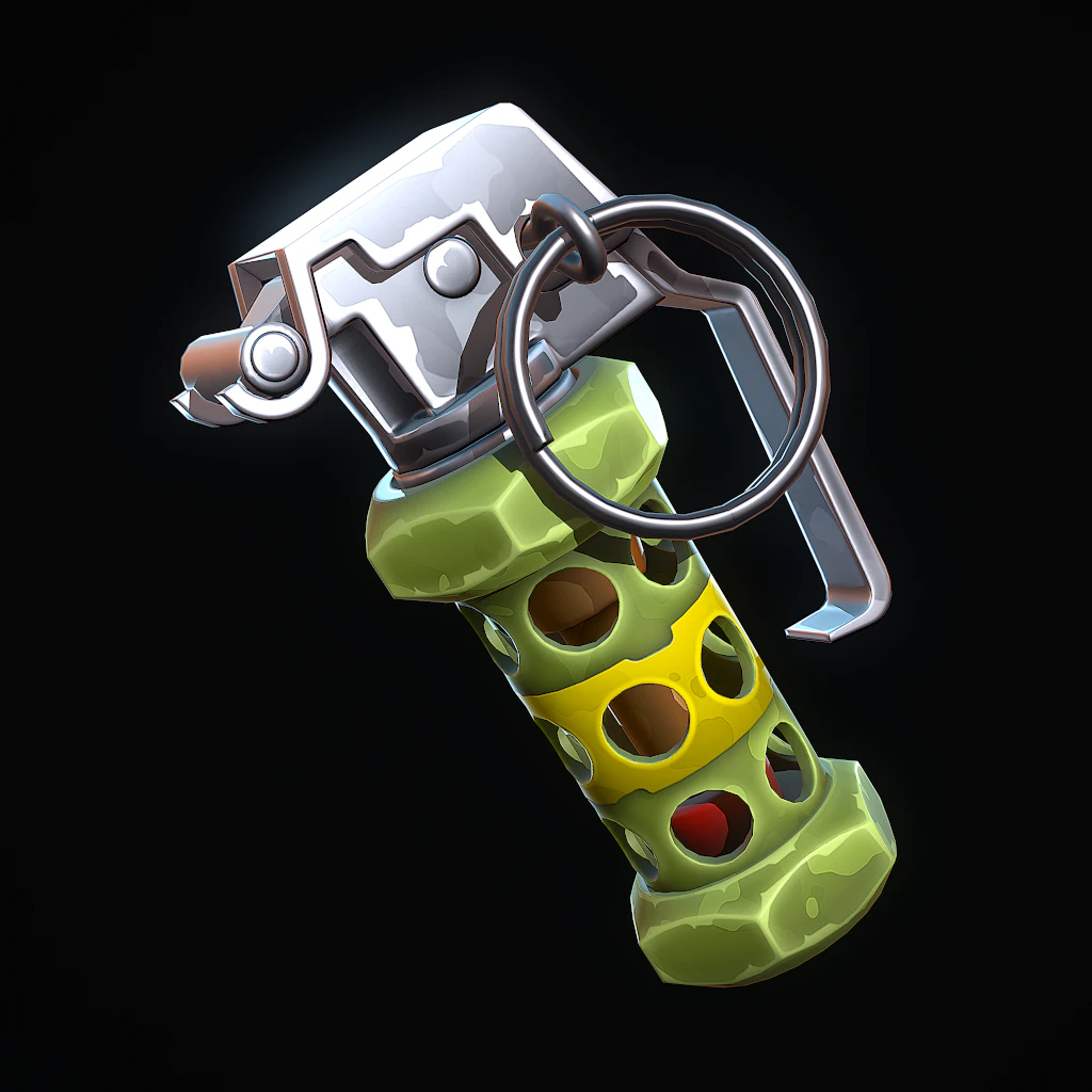 Stylized Flashbang Grenade 3D Model .c4d .max .obj .3ds .fbx .stl .blend 
