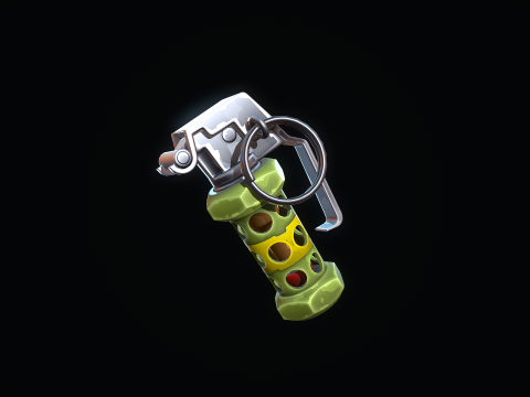 Stylizowany granat błyskowy Model 3D