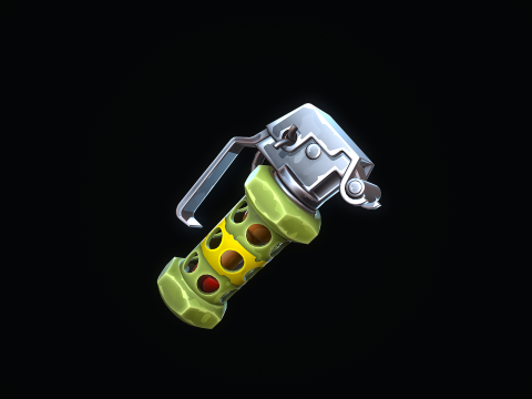 Stylizowany granat błyskowy Model 3D