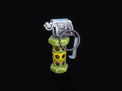 Stylizowany granat błyskowy Model 3D