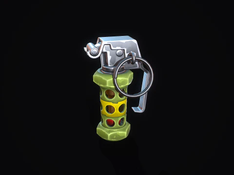 Stylized Flashbang Grenade 3D Model