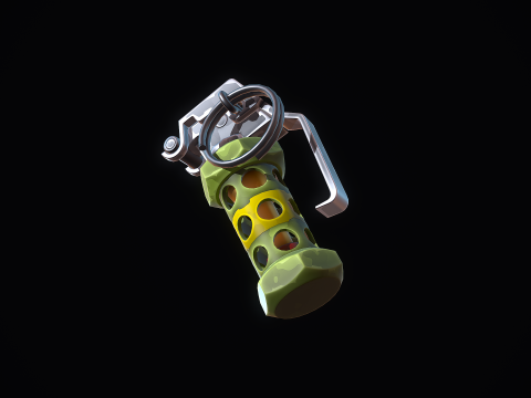 Stylizowany granat błyskowy Model 3D