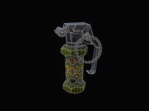 Stylized Flashbang Grenade 3D Model