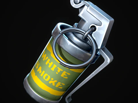 Granada de humo estilizada Modelo 3D