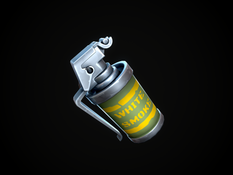 शैलीबद्ध धुआँ ग्रेनेड 3D मॉडल