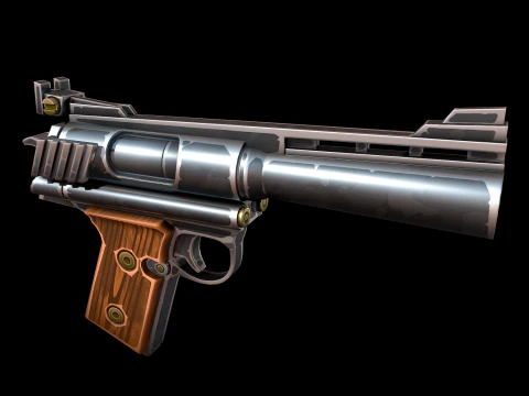 AutoMag Magnum estilizado Modelo 3D