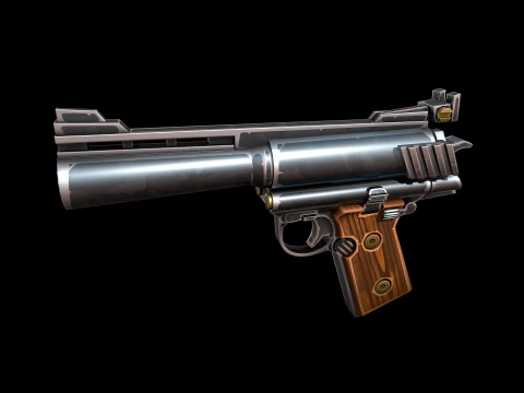 Stylized AutoMag Magnum 3D Model