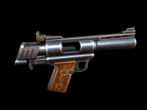 Stylized AutoMag Magnum 3D Model