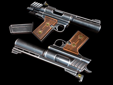 AutoMag Magnum estilizado Modelo 3D