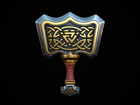 Mjolnir stilizzato Modello 3D