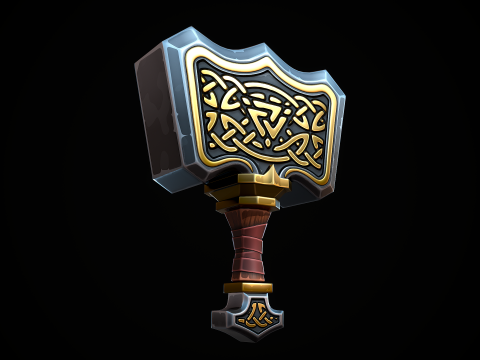 Mjolnir stilizzato Modello 3D