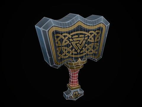 Stylized Mjolnir 3D Model