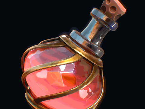 Стилизованное лечебное зелье 3D Модель