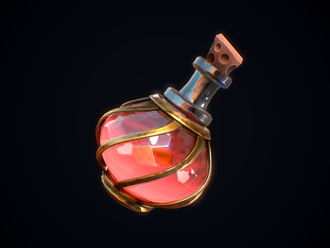 Ramuan Penyembuhan Bergaya Model 3D