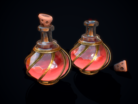 Ramuan Penyembuhan Bergaya Model 3D