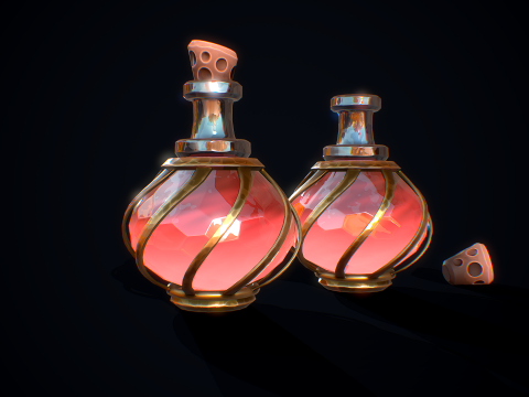 Ramuan Penyembuhan Bergaya Model 3D