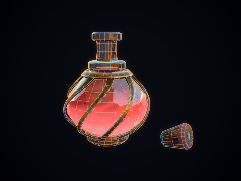 Ramuan Penyembuhan Bergaya Model 3D