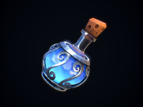 Стилизованное зелье маны 3D Модель