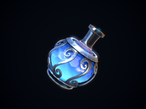 Стилизованное зелье маны 3D Модель