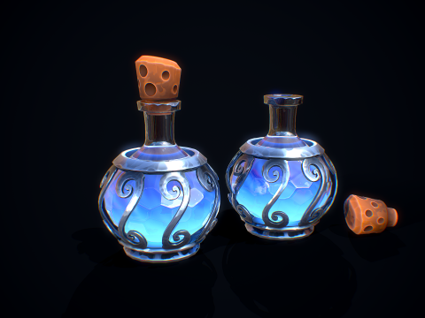 Стилизованное зелье маны 3D Модель