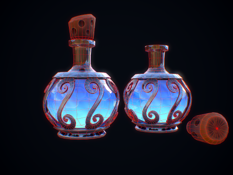 Стилизованное зелье маны 3D Модель