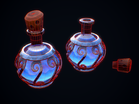 Стилизованное зелье маны 3D Модель