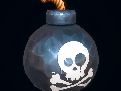 Стилізована бомба 3D Модель