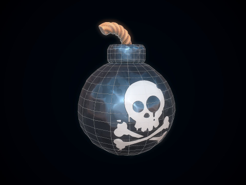 Stylizowana bomba Model 3D