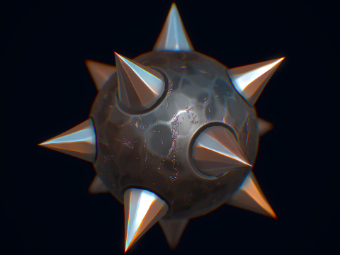 स्टाइलिश स्पाइक बॉल 3D मॉडल