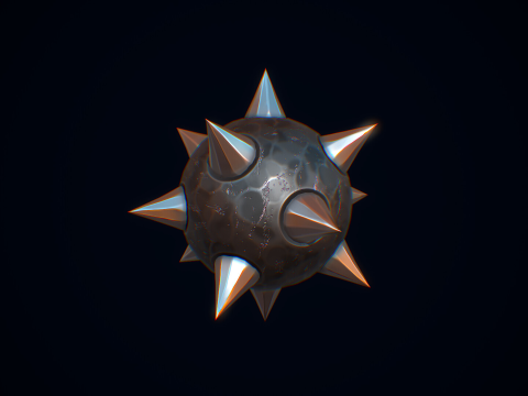 Stilisierter Spike-Ball 3D Modell