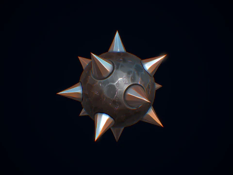 Stylized Spike Ball 3D Model