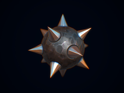 Stilisierter Spike-Ball 3D Modell