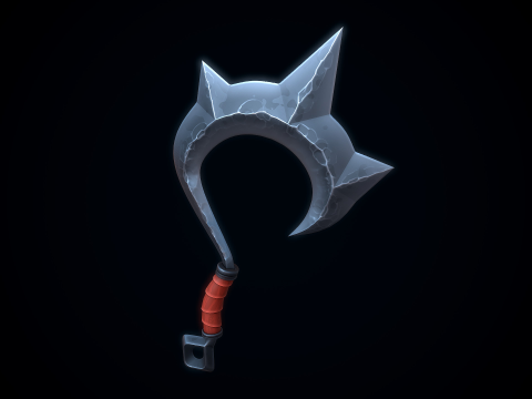 Crochet de boucher stylisé Modèle 3D