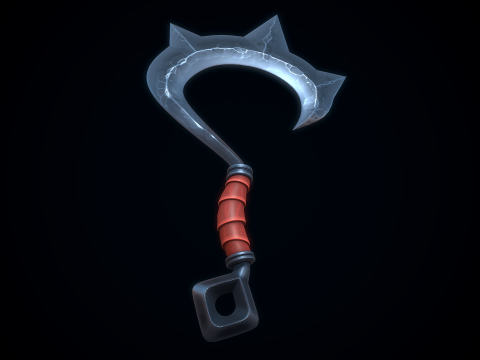 Crochet de boucher stylisé Modèle 3D