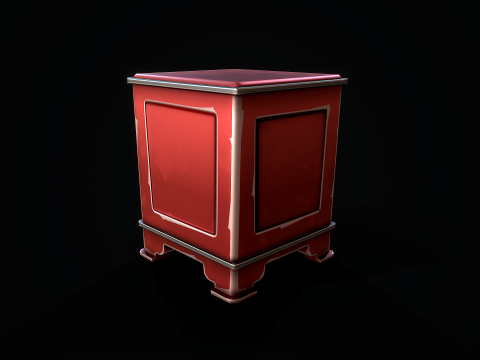 Stylizowany sejf retro Model 3D