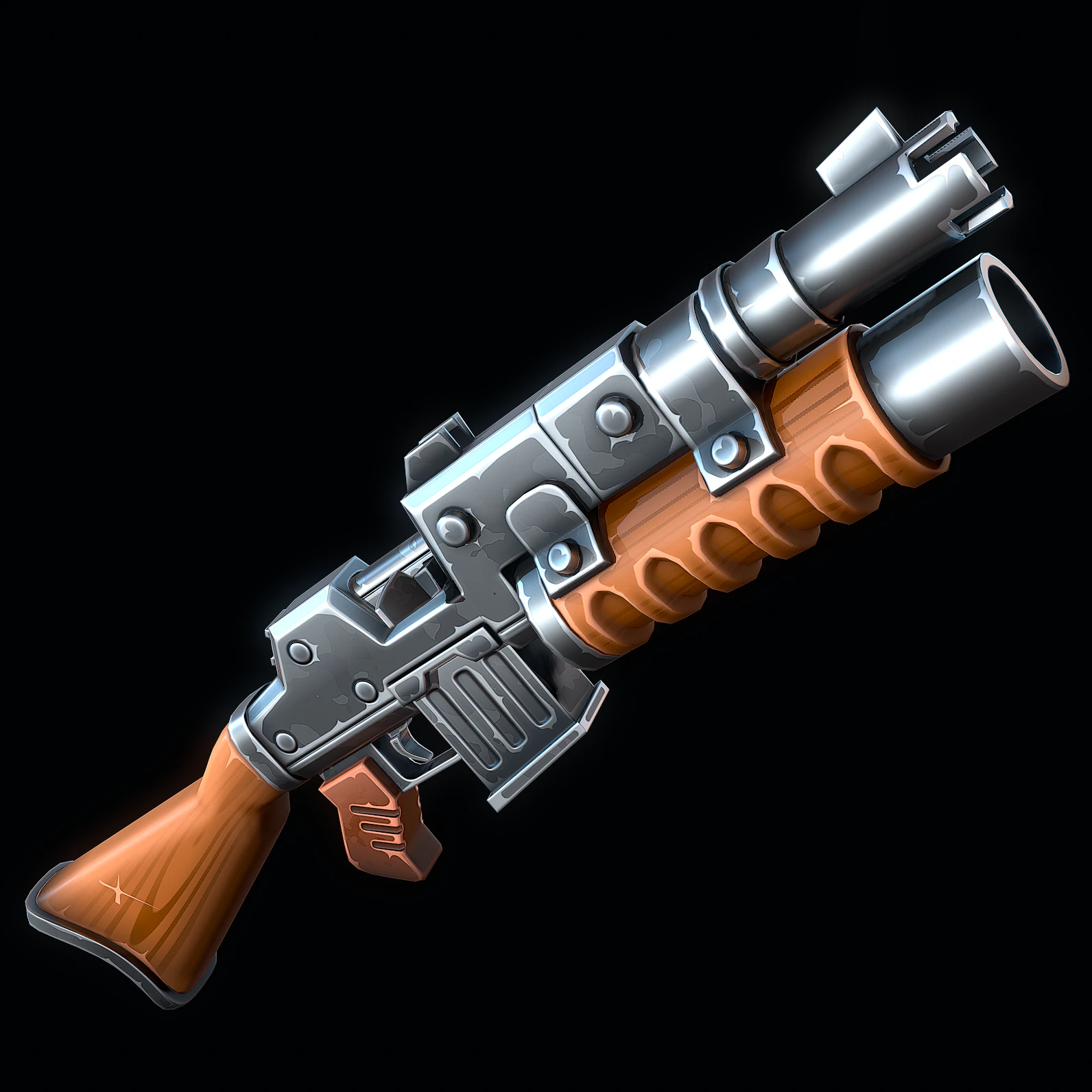 Heavy Machine-Gun 3D Model .c4d .max .obj .3ds .fbx .stl .blend 
