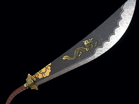 Espada Dao de duas mãos Modelo 3D