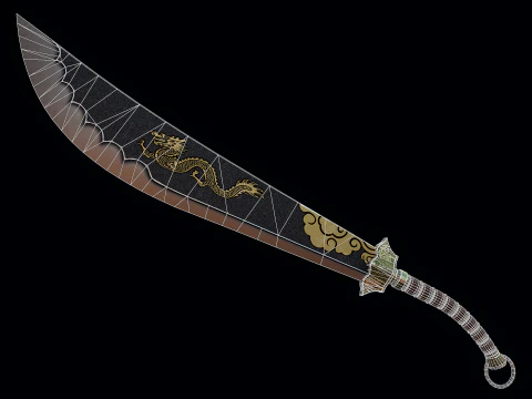 Two-handed Dao sword 3D Model