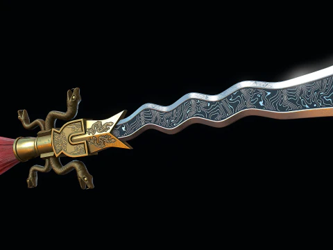 Serpent spear 3D Model
