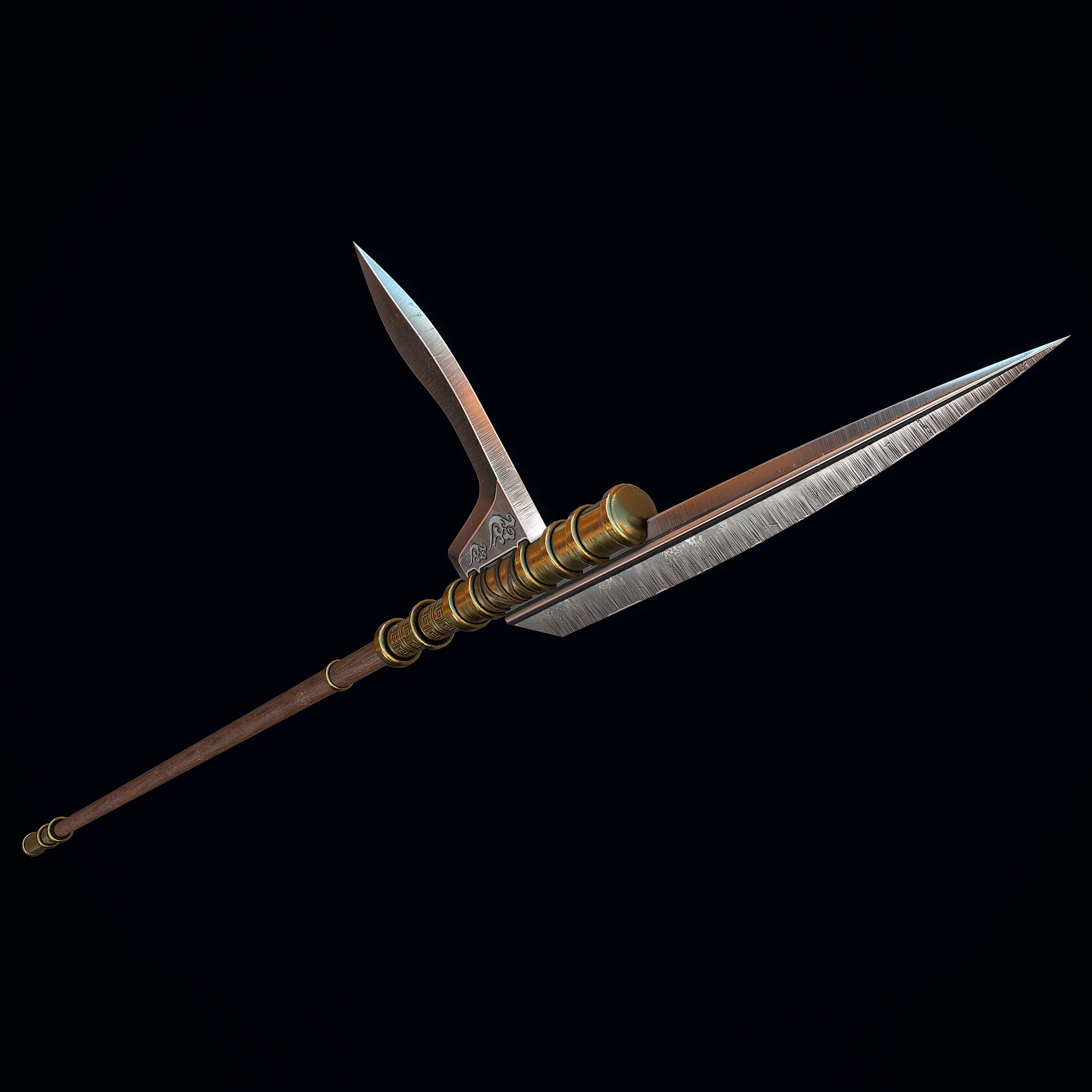 Dagger-Axe 3D Model .c4d .max .obj .3ds .fbx .stl .blend